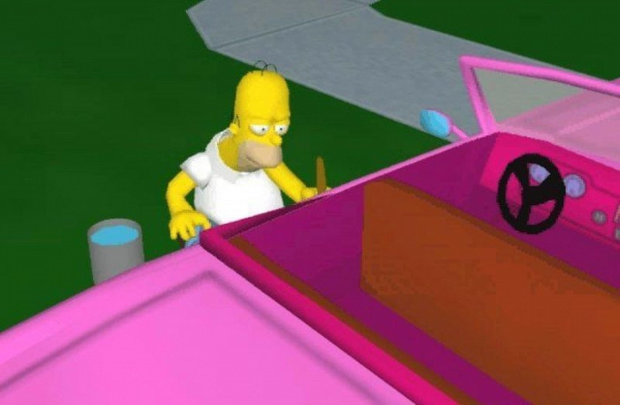 Скриншот из игры Simpsons: Road Rage, The