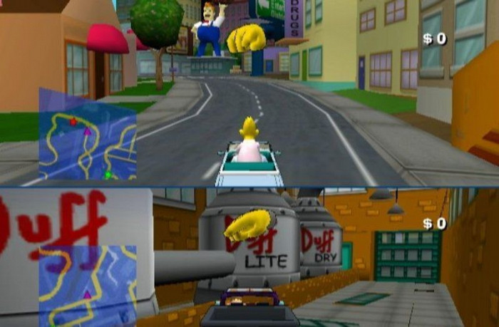 Скриншот из игры Simpsons: Road Rage, The