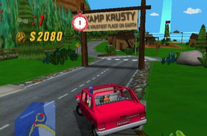 Скриншот из игры Simpsons: Road Rage, The