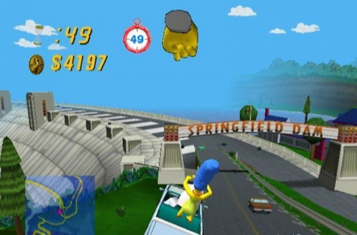 Скриншот из игры Simpsons: Road Rage, The