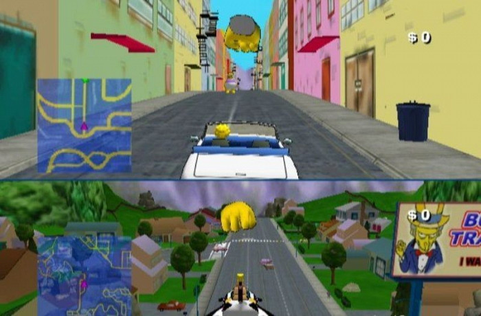 Скриншот из игры Simpsons: Road Rage, The