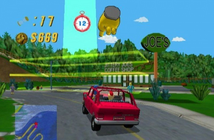 Скриншот из игры Simpsons: Road Rage, The