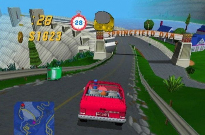 Скриншот из игры Simpsons: Road Rage, The