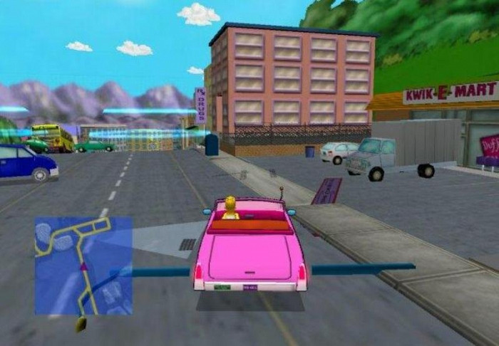 Скриншот из игры Simpsons: Road Rage, The