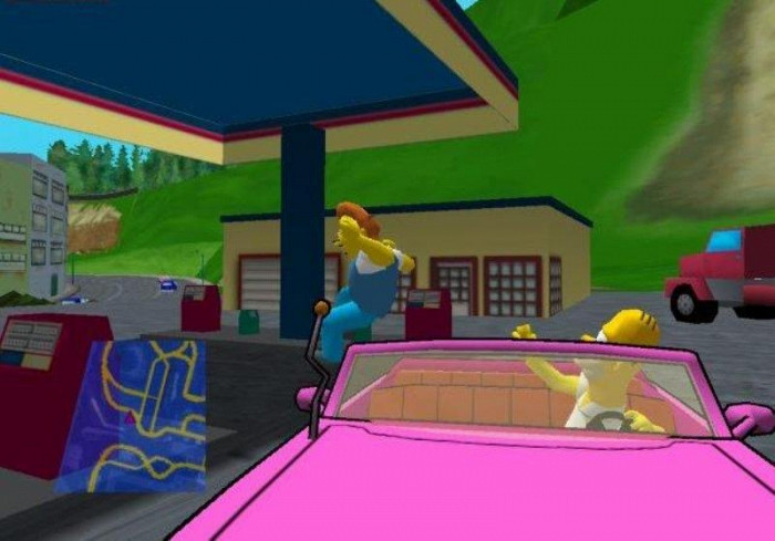 Скриншот из игры Simpsons: Road Rage, The