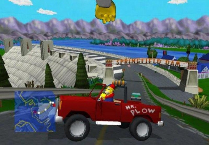 Скриншот из игры Simpsons: Road Rage, The