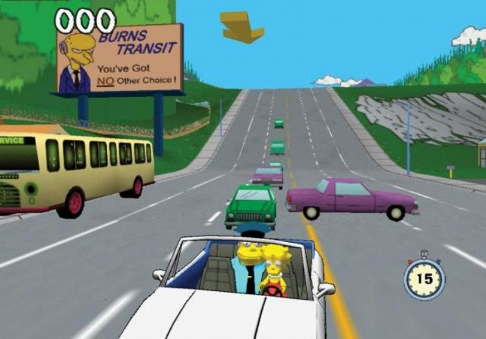 Скриншот из игры Simpsons: Road Rage, The