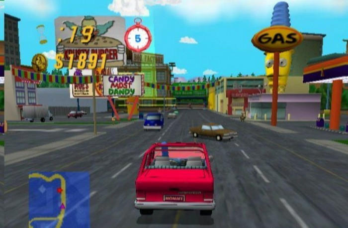 Скриншот из игры Simpsons: Road Rage, The