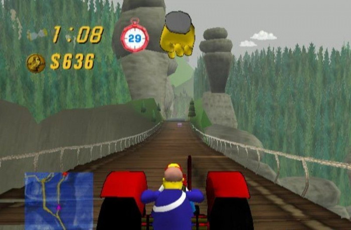 Скриншот из игры Simpsons: Road Rage, The