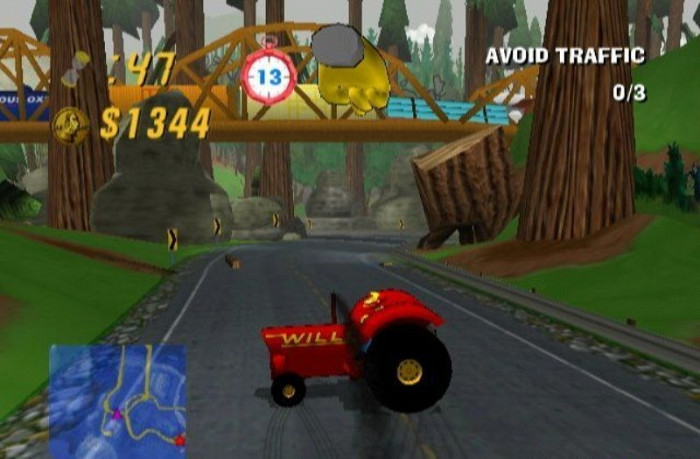 Скриншот из игры Simpsons: Road Rage, The