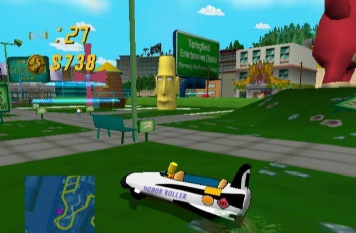 Скриншот из игры Simpsons: Road Rage, The