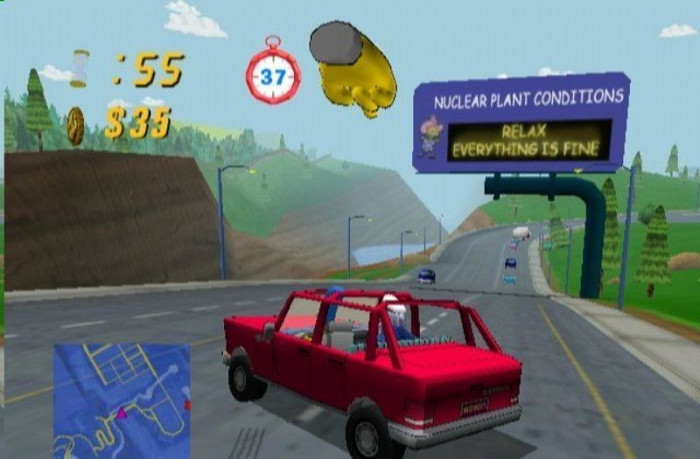 Скриншот из игры Simpsons: Road Rage, The