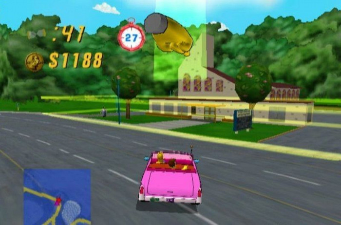 Скриншот из игры Simpsons: Road Rage, The