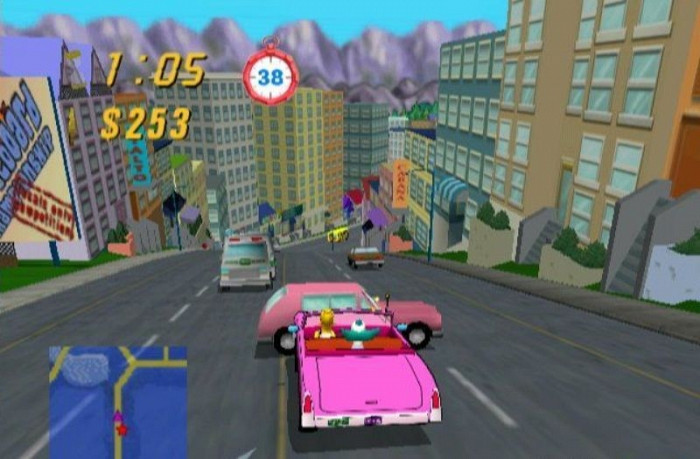 Скриншот из игры Simpsons: Road Rage, The