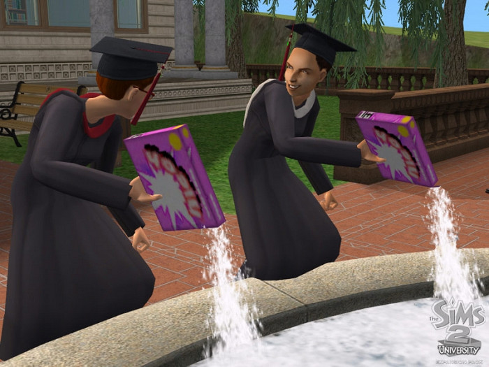 Обложка игры Sims 2: University, The