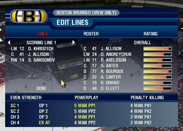 Скриншот из игры NHL 2000