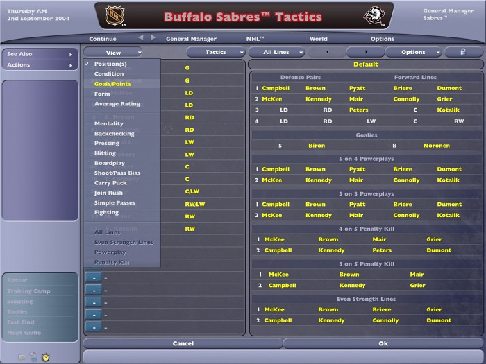 Скриншот из игры NHL Eastside Hockey Manager 2005