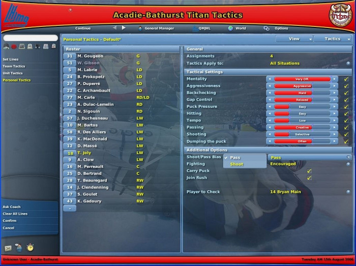 Скриншот из игры NHL Eastside Hockey Manager 2007