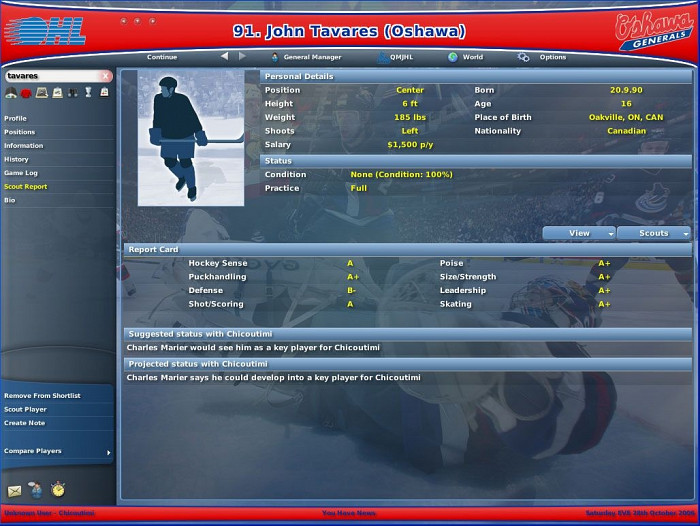 Скриншот из игры NHL Eastside Hockey Manager 2007