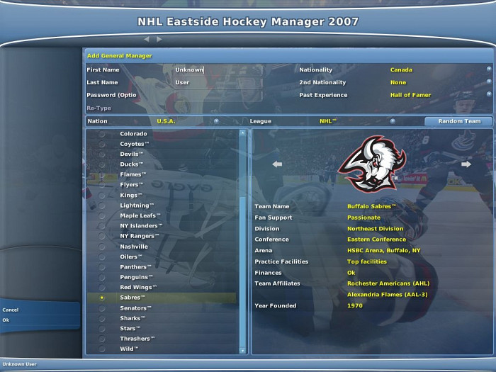 Скриншот из игры NHL Eastside Hockey Manager 2007