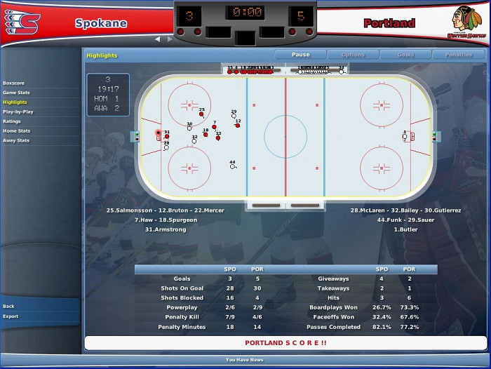 Скриншот из игры NHL Eastside Hockey Manager 2007