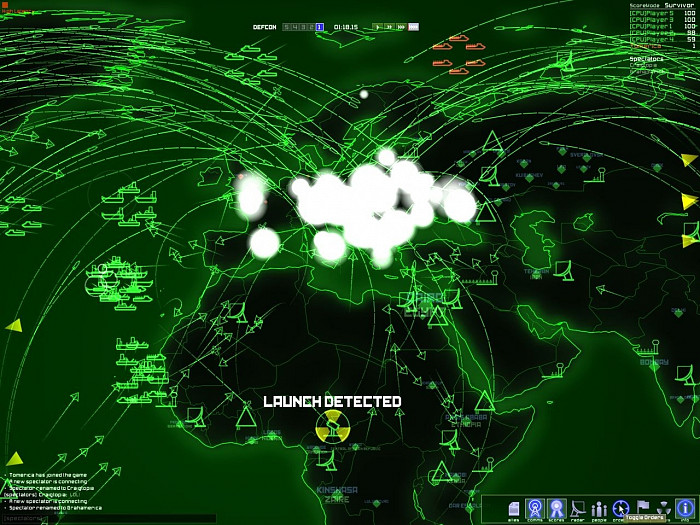Скриншот из игры Defcon