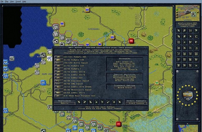 Скриншот из игры Norm Koger's The Operational Art of War 3