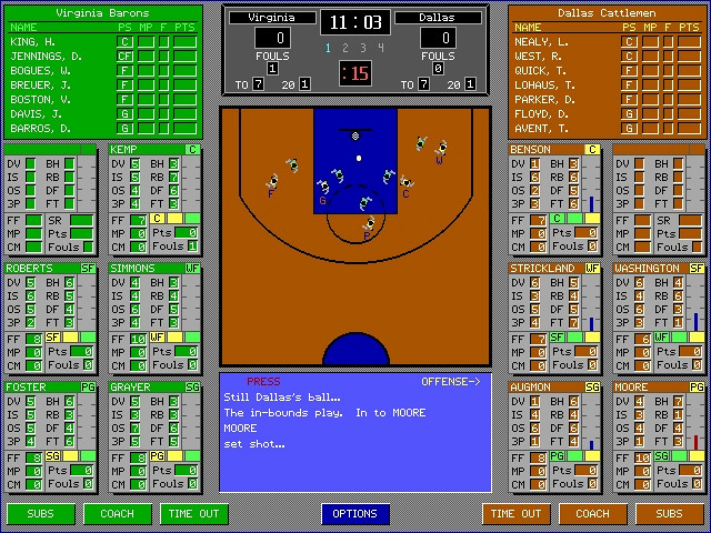 Скриншот из игры Nothing But Net!: Pro League Basketball