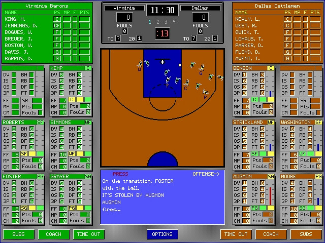 Скриншот из игры Nothing But Net!: Pro League Basketball