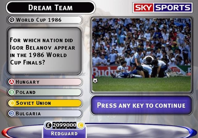 Скриншот из игры Sky Sports Football Quiz - Season 02