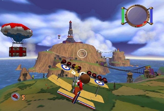 Скриншот из игры Snoopy versus the Red Baron