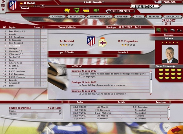 Скриншот из игры Professional Manager 2006