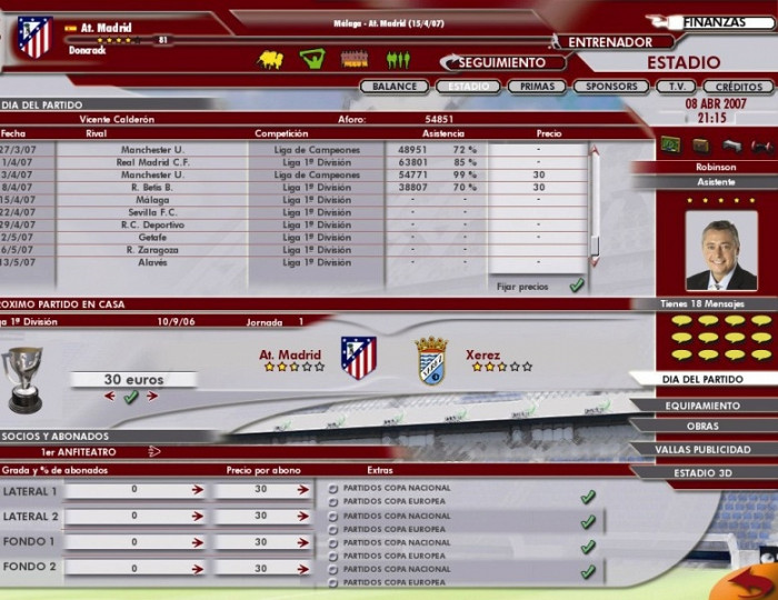 Скриншот из игры Professional Manager 2006