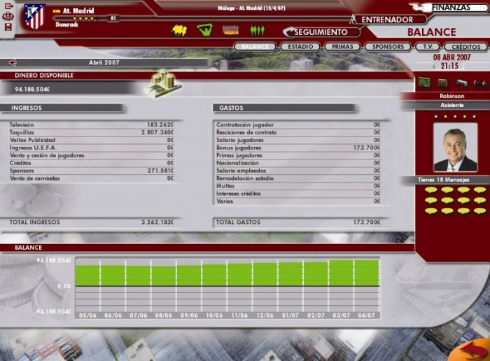 Скриншот из игры Professional Manager 2006