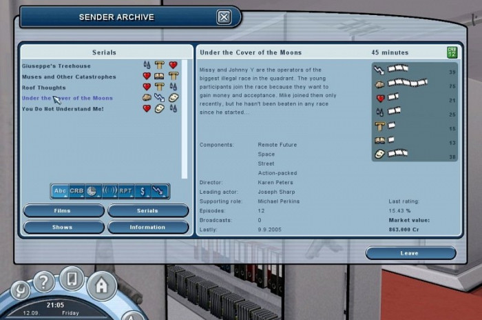 Скриншот из игры Prime Time: Der Fernsehmanager