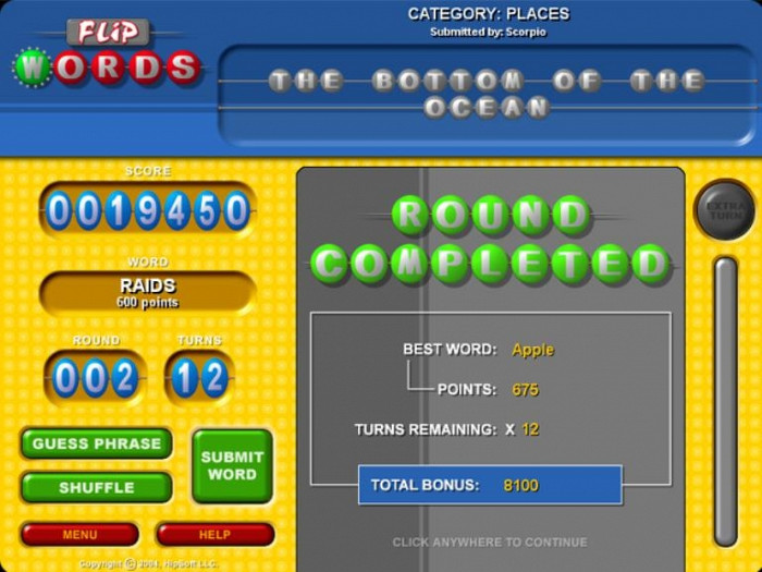 Скриншот из игры Flip Words