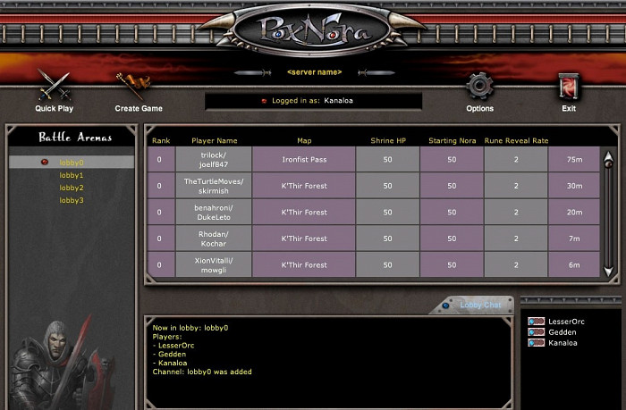 Скриншот из игры PoxNora