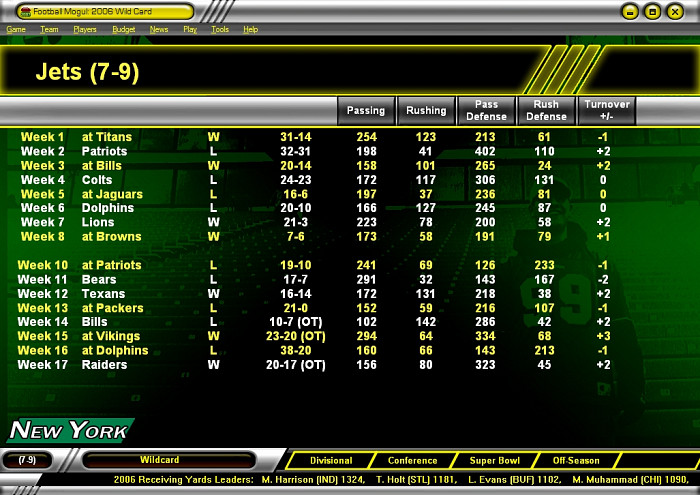 Скриншот из игры Football Mogul 2008