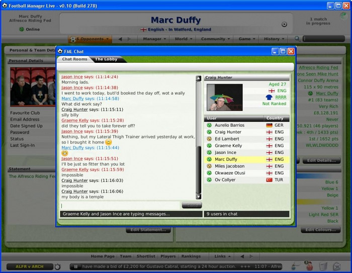 Скриншот из игры Football Manager Live