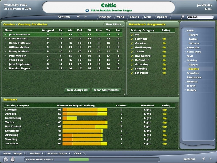 Скриншот из игры Football Manager 2006