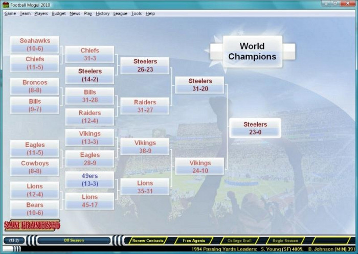 Скриншот из игры Football Mogul 2011
