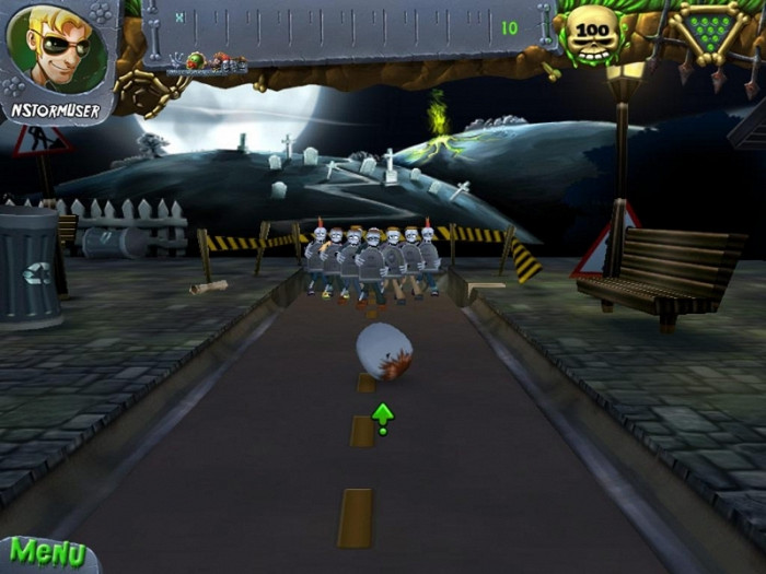 Скриншот из игры Zombie Bowl-O-Rama