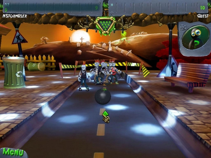 Скриншот из игры Zombie Bowl-O-Rama
