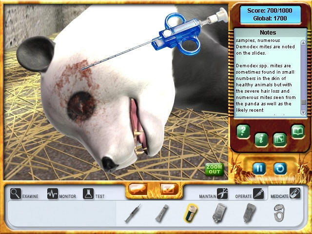 Скриншот из игры Zoo Vet: Endangered Animals