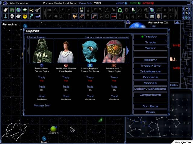 Скриншот из игры Space Empires 4