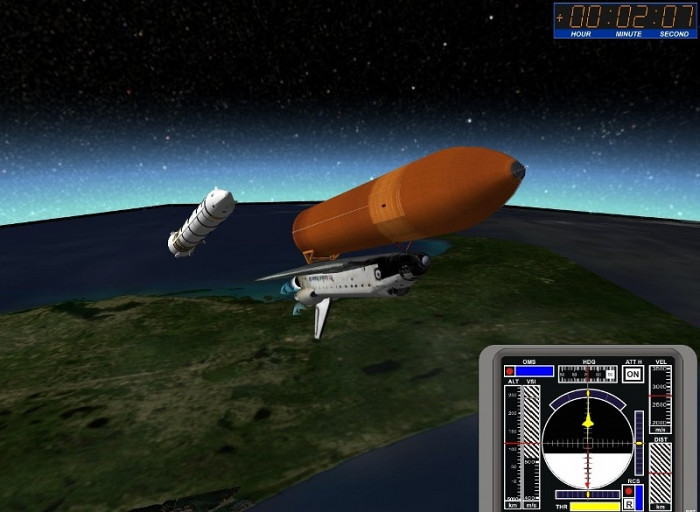 Скриншот из игры Space Shuttle Simulator