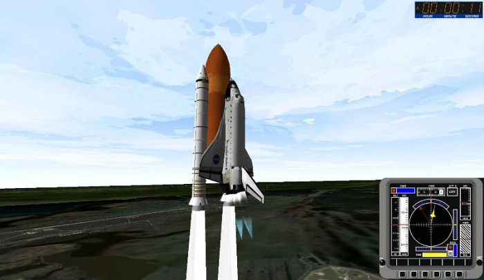 Скриншот из игры Space Shuttle Simulator