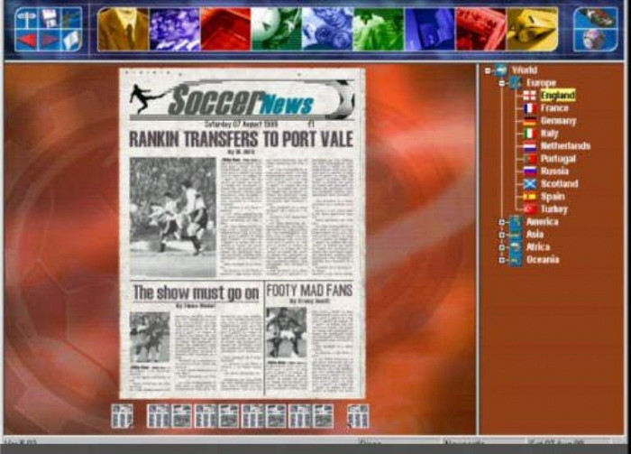 Скриншот из игры Football World Manager 2000