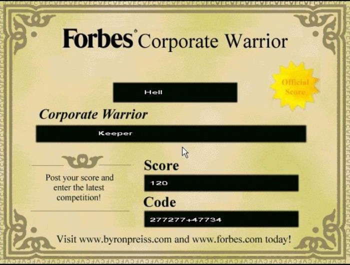 Скриншот из игры Forbes Corporate Warrior