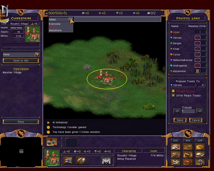 Скриншот из игры Kohan: Immortal Sovereigns